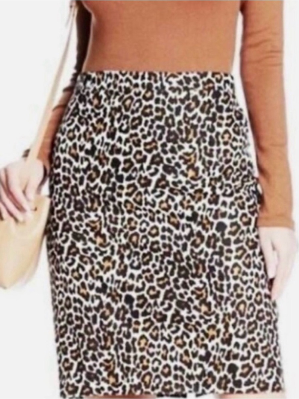 J. Crew pencil skirt, leopard print, size 14